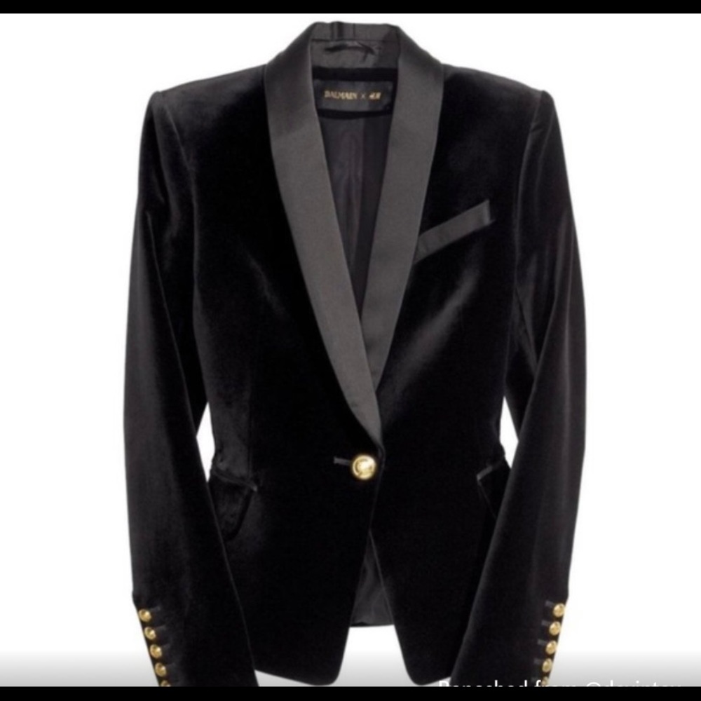 Balmain x HM Velvet Blazer size 34 (US 4)